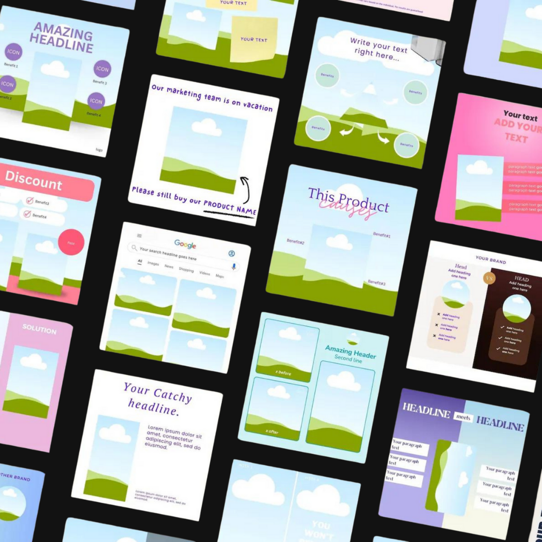 1000+ Canva Static Ads Templates DFY Products